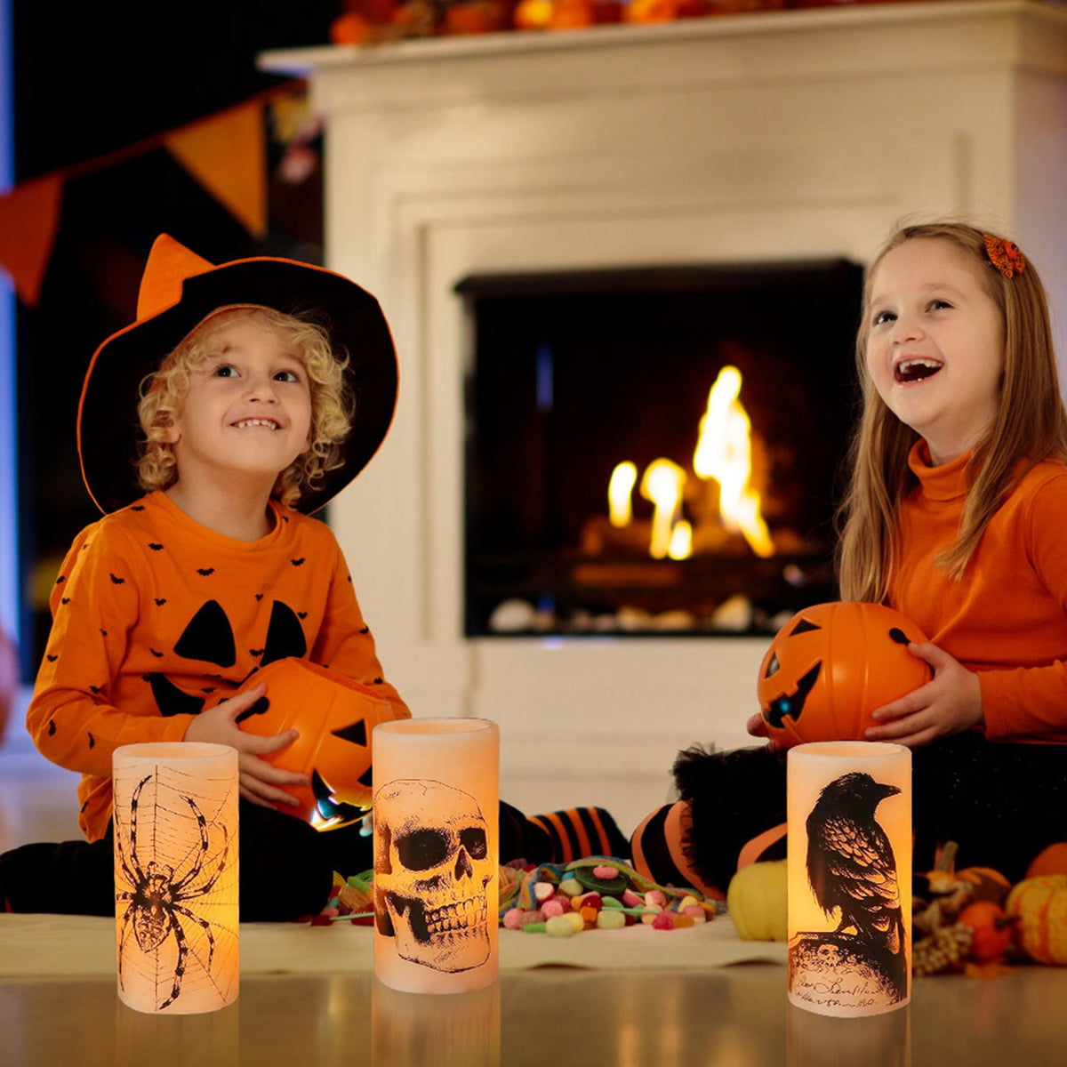 Flameless Halloween Candles with Timer – view 7