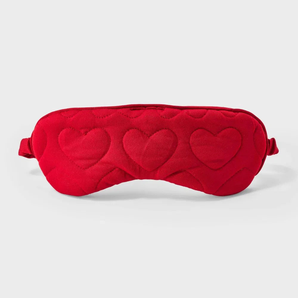Quilted Heart Sleep Mask – Adjustable & Soft – image 6
