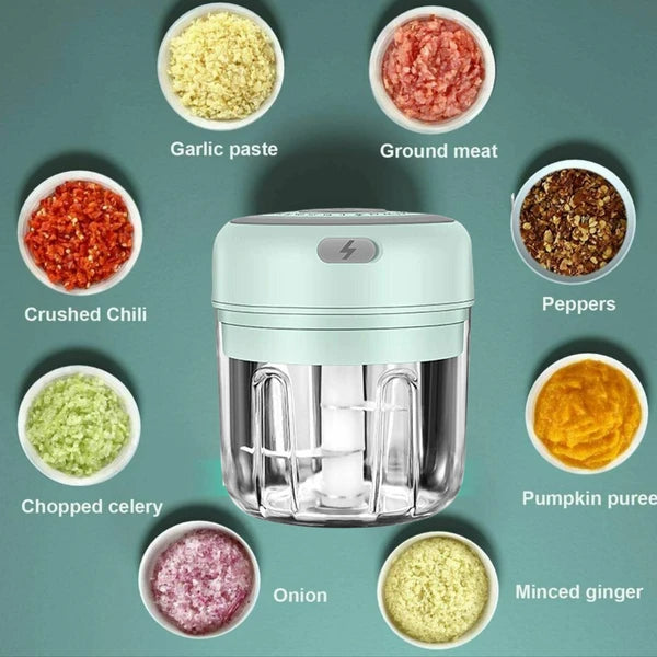 Cordless Electric Garlic Chopper – 300 ml Mini Food Mincer – image 5