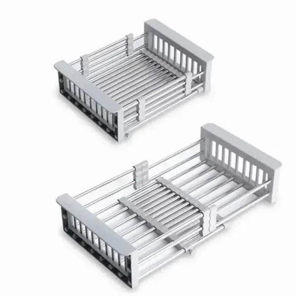 Expandable Over-Sink Drying Rack with Drain Basket – image 3