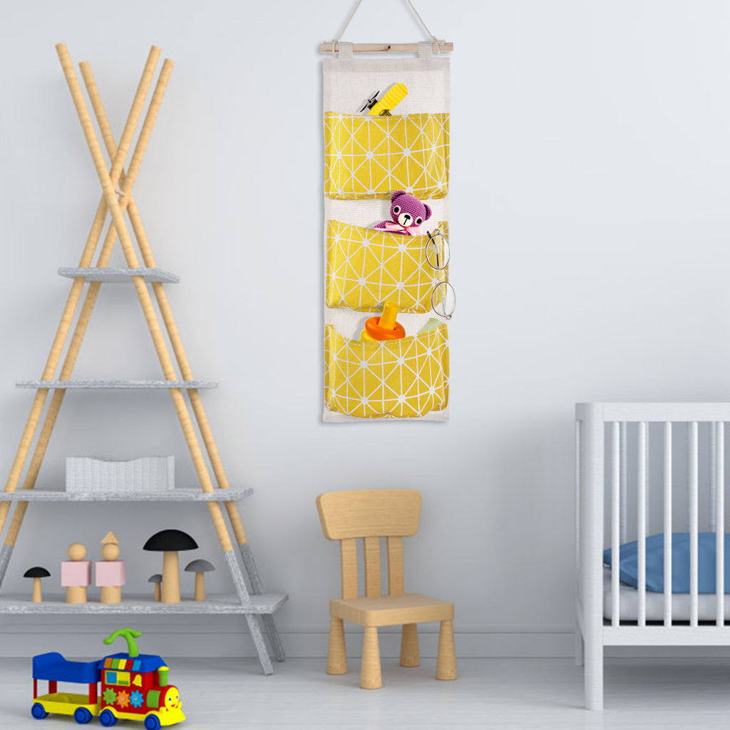 Wall-Mounted Hanging Storage Organizer – 3 Pockets – image 9