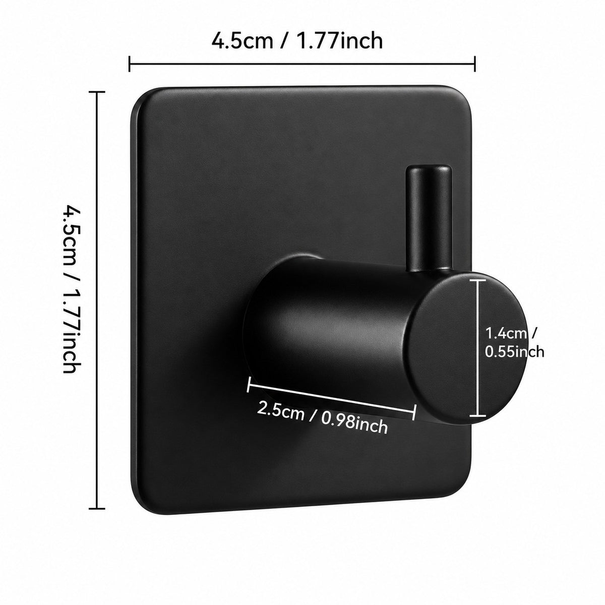 Stainless Steel Adhesive Towel Hooks – 2 Pack – image 9