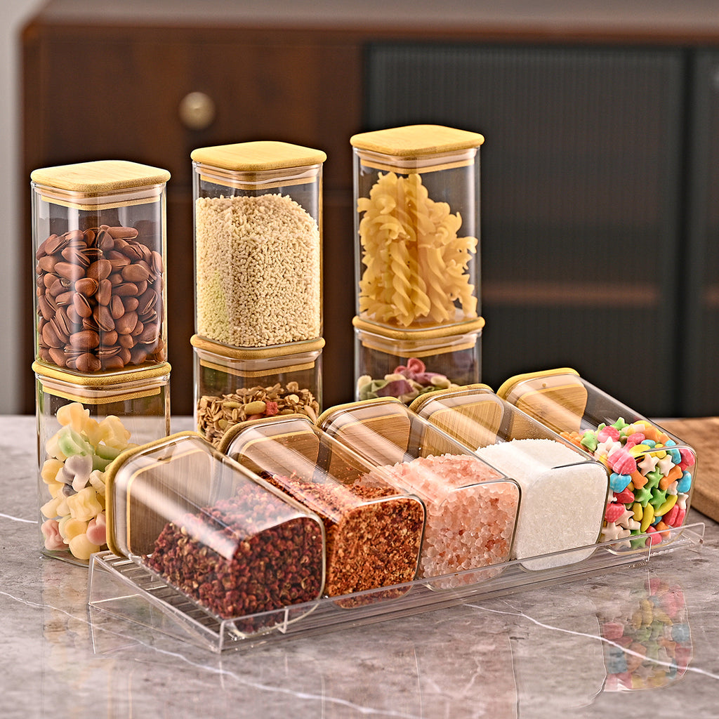 4-Tier Clear Spice Rack Riser – Adjustable Shelf Set – image 10