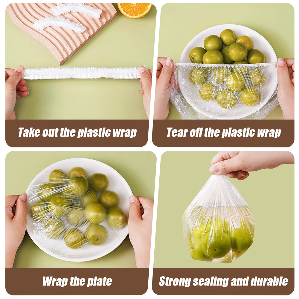 Elastic Food Storage Bowl Covers – 100 Pack – image 6