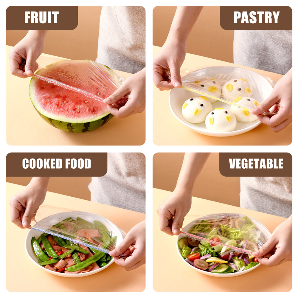 Elastic Food Storage Bowl Covers – 100 Pack – image 4