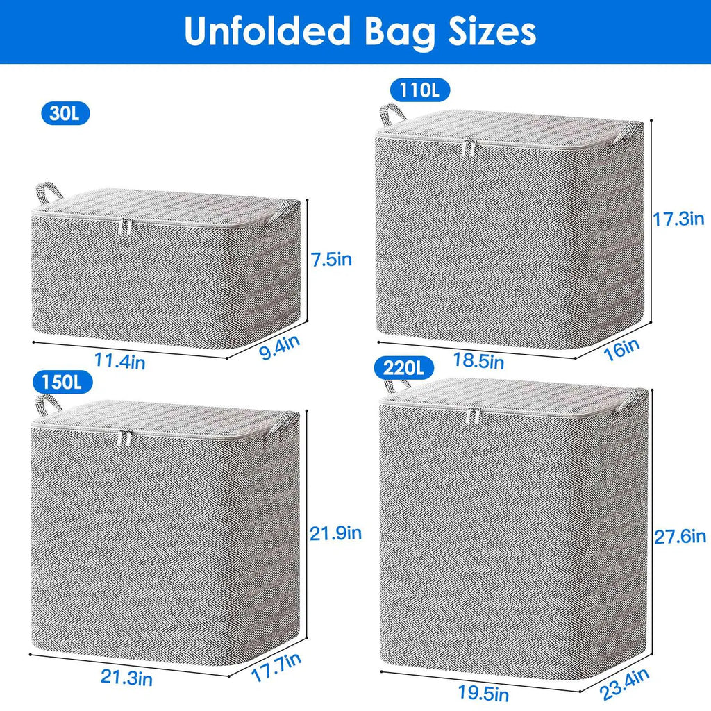 Foldable Storage Bags with Handles – 4 Pack – image 7