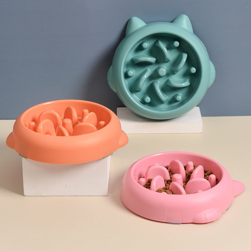 Silicone Slow Feeder Dog Bowl - detail view
