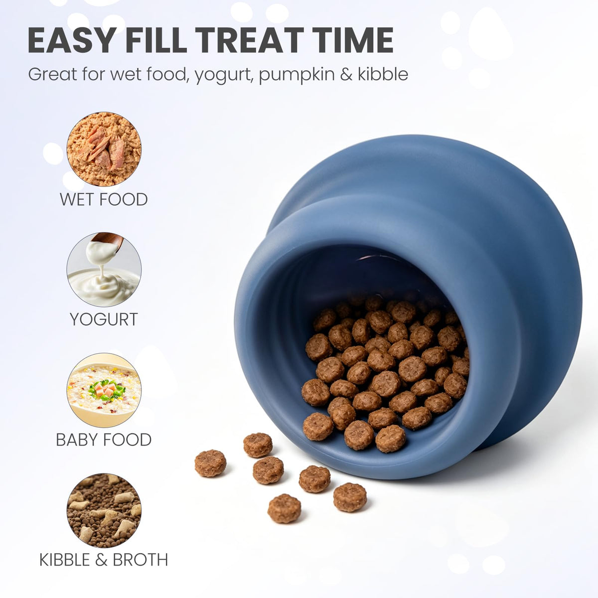 Enrichment Lick Mat Bowl for Dogs - in use