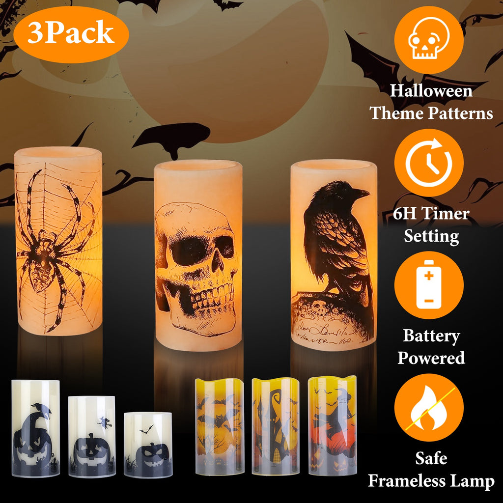 Flameless Halloween Candles with Timer – view 8
