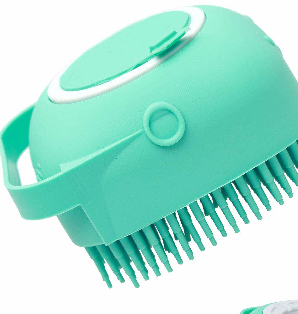 Soap-Dispensing Silicone Pet Bath Brush - photo 1