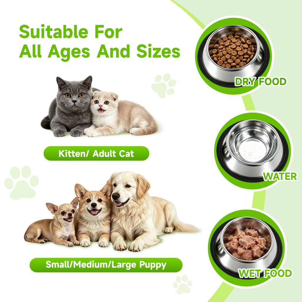 Stainless Steel Dog Bowl Set (3-Pack) - view 6