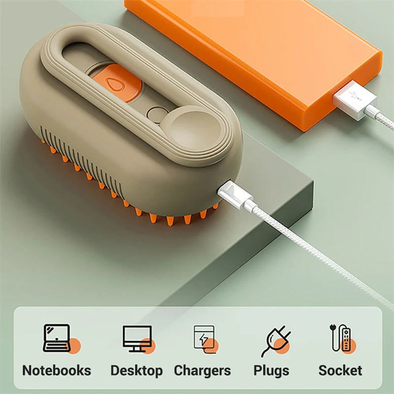 3-in-1 Electric Steam Pet Grooming Brush - photo 10
