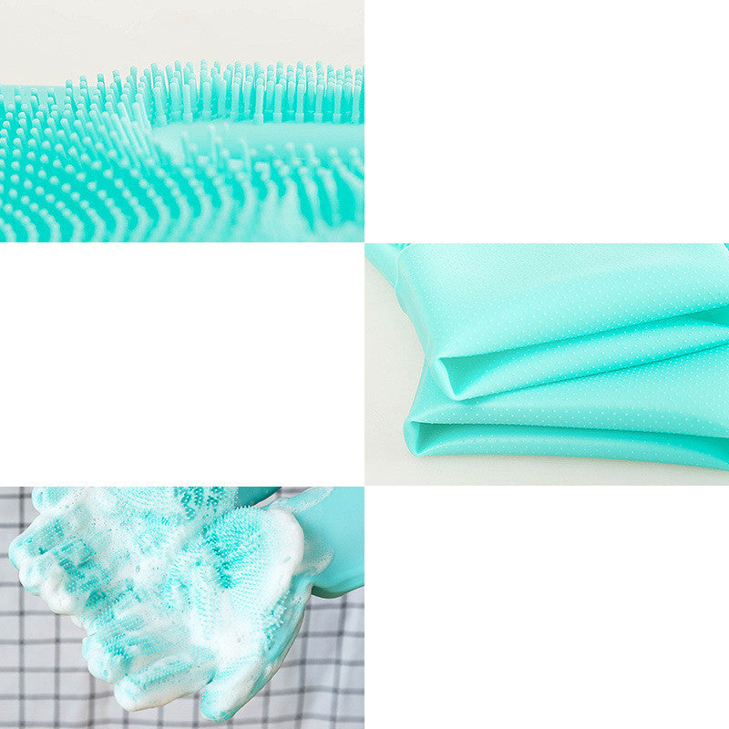 Silicone Pet Grooming Glove - bristle close-up